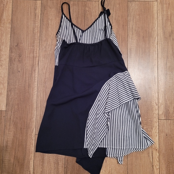 Striped Asymmetrical Minidress - Picture 7 of 7